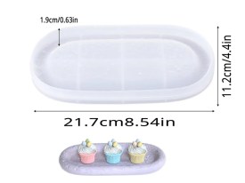 Molde silicona bandeja ovalada grande rugosa 